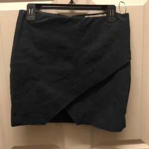 Dark blue pleather skirt